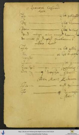 Handschriftliche Rationes