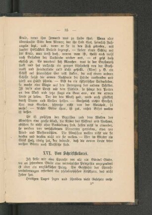 XVI. Von Schriftstellerei.