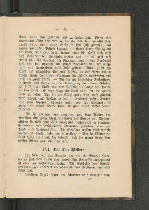 XVI. Von Schriftstellerei.
