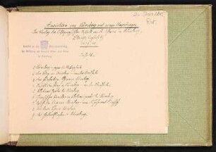 Handschriftliches Register von Friedrich Stoer: Ansichten von Nürnberg und seinen Umgebungen.