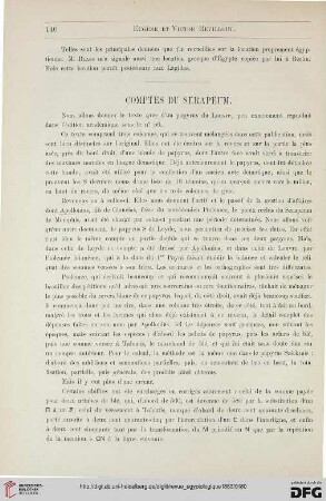 3: Comptes du Sérapéum