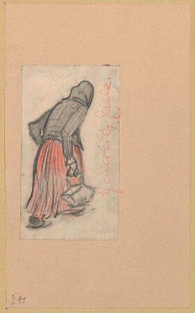 Alte Frau mit Korb