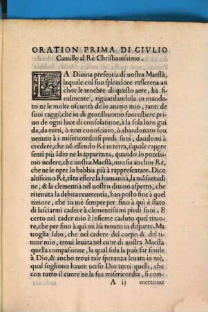 Due orationi ... al Re Christianissimo