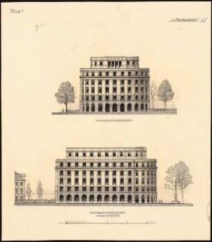 Geschäftshaus, Berlin: 2 Ansichten 1:200