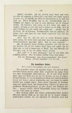 Die spanischen Reiter