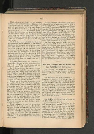 Aus dem Bereiche der Missionen und der Antisklaverei-Bewegung.