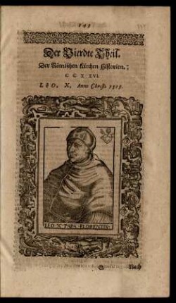 Der Vierdte Theil. Der Römischen Kirchen Historien.