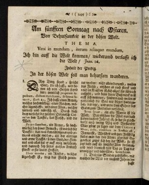 244-253, Am fünfften Sonntag nach Osteren.