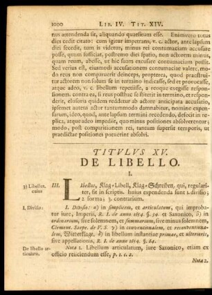 Titulus XV. De Libello