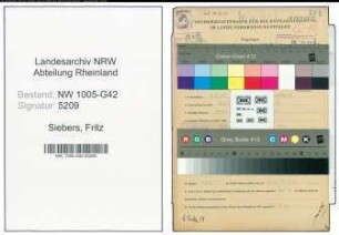 Entnazifizierung Fritz Siebers , geb. 07.08.1909 (Malermeister)