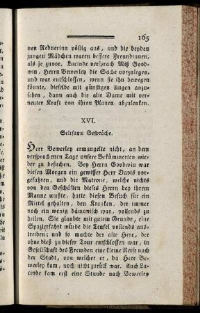 XVI. Seltsame Gespräche.