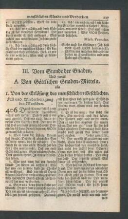 A. Von Göttlichen Gnaden-Mitteln