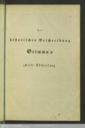 2: Die Stadt Grimma im Königreiche Sachsen