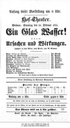 Ein Glas Wasser! oder: Ursachen und Wirkungen