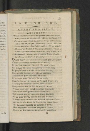 Chant Troisième.