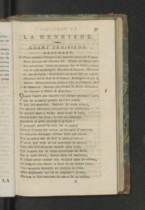 Chant Troisième.