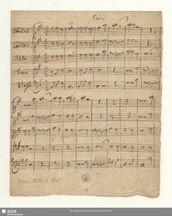 Partitur [Schreiber: Opitz, J. S.; untextiert]