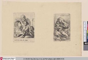 rechts: [Maria mit Kind in den Wolken; Virgin and Child]