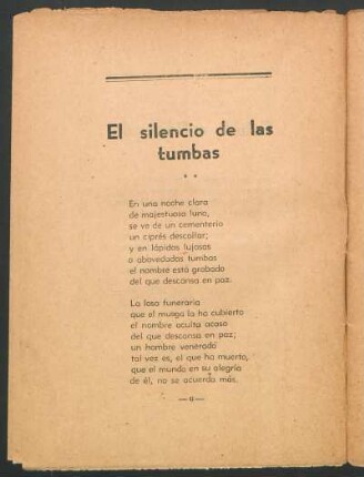 El silencio de las tumbas