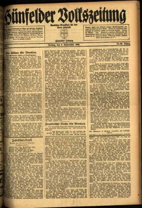 Ausgabe vom Freitag, den 03. September 1920.