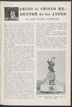 Camino al Cristo redentor de los Andes