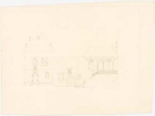 Rathaus, Goslar: Eingangsseite, Türen (unfertige Zeichnung)