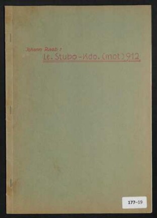 Chronik des Le.Stubo-Kdo. (mot) 912