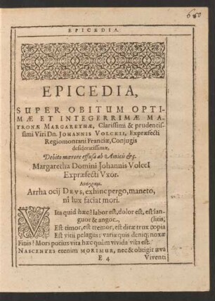 Epicedia ...