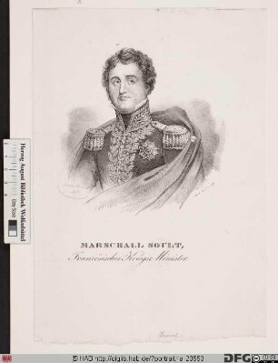 Bildnis Nicolas-Jean de Dieu Soult, 1808 duc de Dalmatie