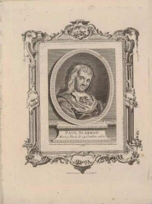 Bildnis Scarron, Paul (im Rocaille-Rahmen)