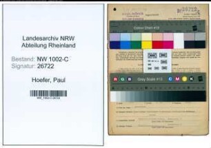 Entnazifizierung Paul Hoefer, geb. 24.06.1899 (Grosshaendler)