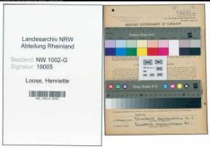Entnazifizierung Henriette Loose, geb. 12.03.1912 (Kellnerin)