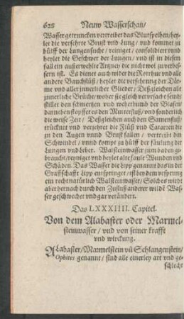 Das LXXXIIII. Capitel.