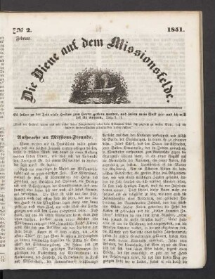 N° 2. Februar. 1851