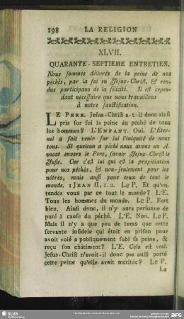 XLVII. Quarante-Septieme Entretien