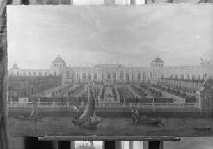 Schloß Monbijou, Südfront nach dem Erweiterungsbau durch G.W. Knobelsdorff