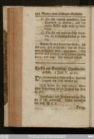 Epistel am Sonntage Quasimodogeniti. 1 Joh. V, 4 - 10.