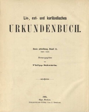Liv-, est- und kurländisches Urkundenbuch : nebst Regesten. 1. Abteilung, 1450-1459
