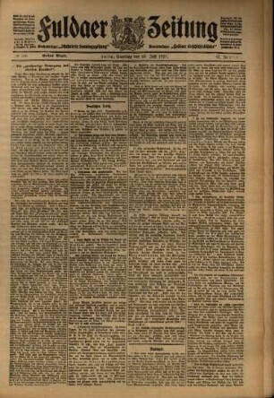 Erste Ausgabe vom Samstag, den 23. Juli 1910.