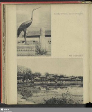 Bronzefigur (Fischreiher) aus dem Sommerpalast - Teich im Sommerpalast