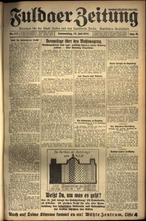 Ausgabe vom Donnerstag, den 28. Juli 1932.