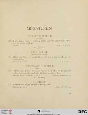 Miniaturen (Nr. 19-21)