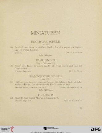 Miniaturen (Nr. 19-21)