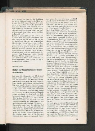 Daten zur Geschichte der Insel Nordstrand