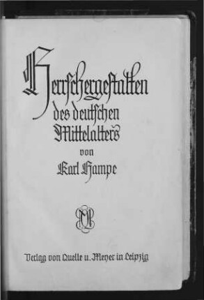 Herrschergestalten des deutschen Mittelalters