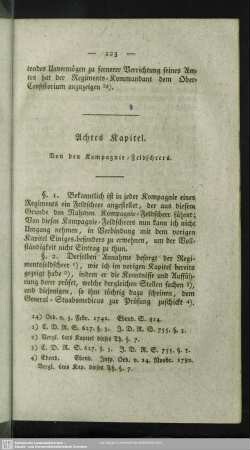 Achtes Kapitel. Von den Kompagnie-Feldscheers