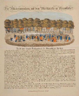 Die Volksversammlung auf dem Marktplatz zu Neumünster (20.7.1846)