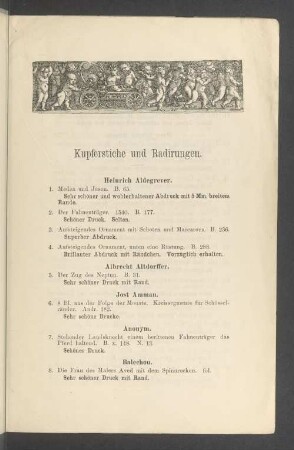 Kupferstiche und Radirungen