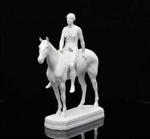 Statuette einer Amazone zu Pferde