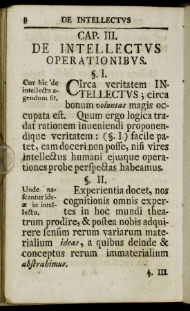 Cap. III. De intellectus operationibus.